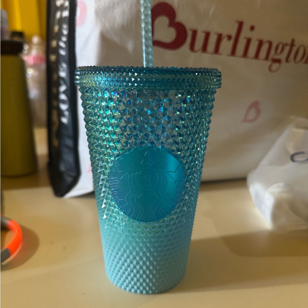Starbucks Blue Tumbler with Straw